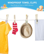 Large Beach Towel Clips 8-Pack - Heavy Duty Spring Clamps for Sand, Wind, Poo...