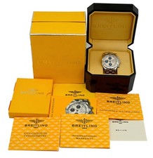 Breitling 42mm Men's Super Ocean 500M Silver Dial Auto Chrono Watch B+P A13340! 2