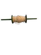 KITE STRING HOLDER VINTAGE Wooden Green Spool
