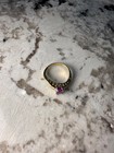 VINTAGE ESTATE 18K GOLD NATURAL RED RUBY DIAMOND RING ITALY SIGNED BYPASS 750 — photo 3