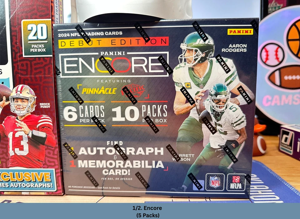 New England Patriots Hobby Box BREAK 23-24 NFL 1/2 Optic 1/2 Encore - Image 3 of 4