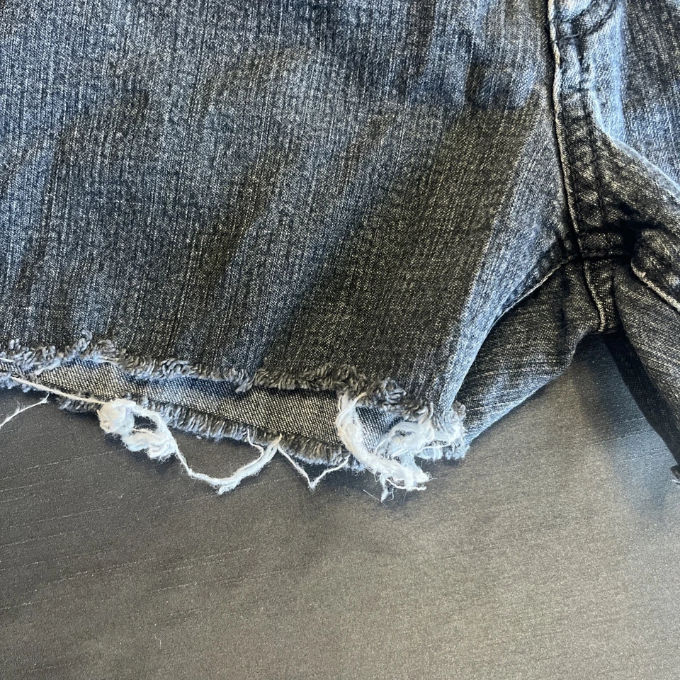 City Streets Ultra Mini Denim Shorts Style Size 9 Women's - Image 2 of 4