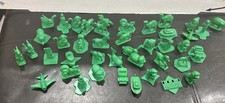 Vtg 1971 Tupperware Tuppertoys Green Figurines Toys Alphabet Lot of 42 Figures
