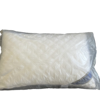 Weißes gestepptes Bettkissen Polyester Hohlfaserfüllung Standardgröße neu in Verpackung