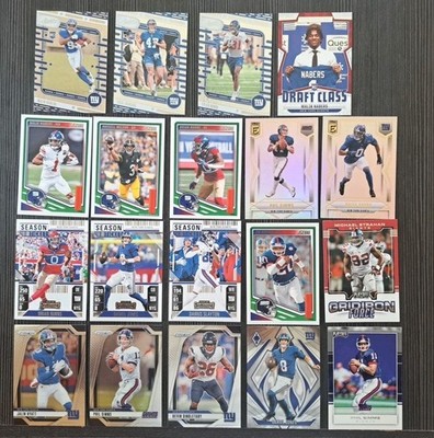 New York Giants Lot 19xFootballcards U.a Draft Class Malik Nabers & Score...
