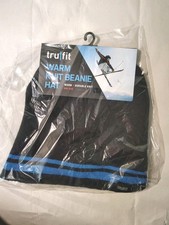 Black And Blue Beanie One Size Mid Fit New With Tags