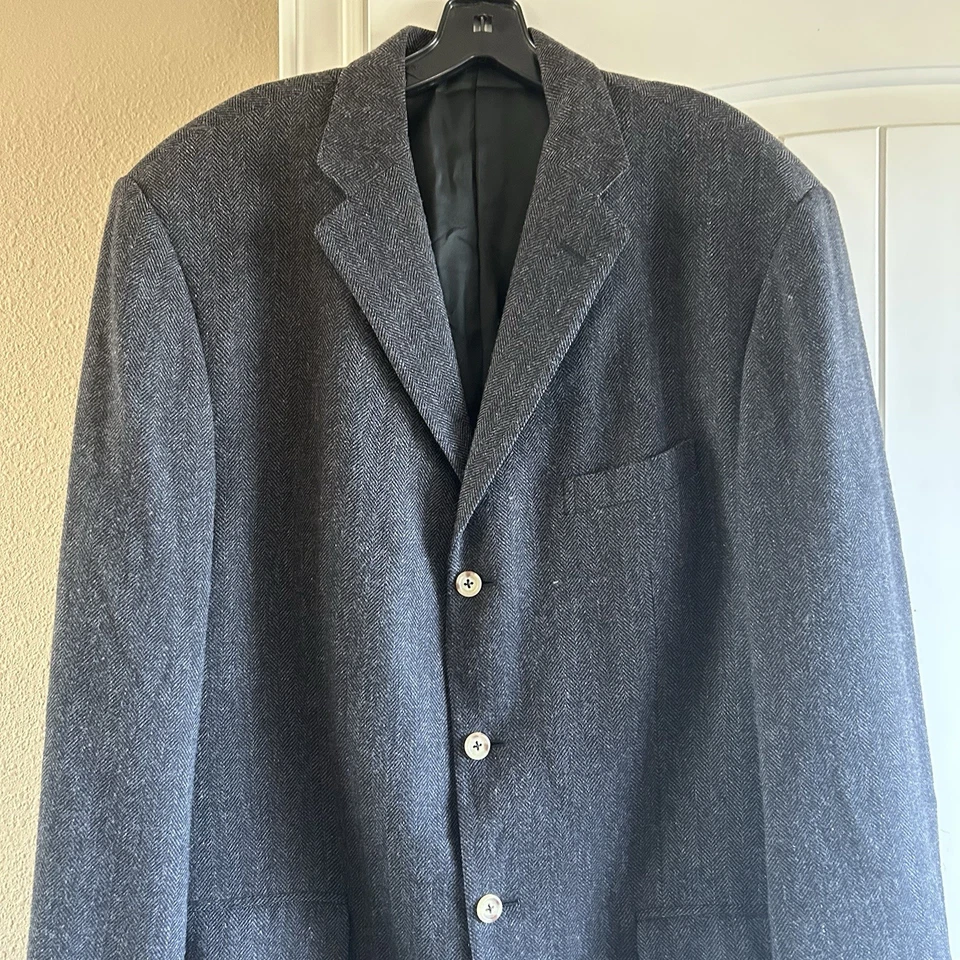 Blazer Polo Ralph Lauren Vintage Italia Chaqueta de Lana Espiga Foto 2 de 4