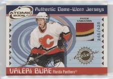 2001-02 Pacific Atomic Game-Worn Jerseys 248/428 Valeri Bure #27 Patch 2d8