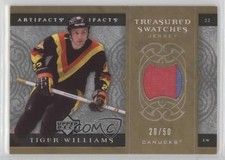 2007-08 Upper Deck Artifacts Treasured Swatches Gold 20/50 Tiger Williams md3