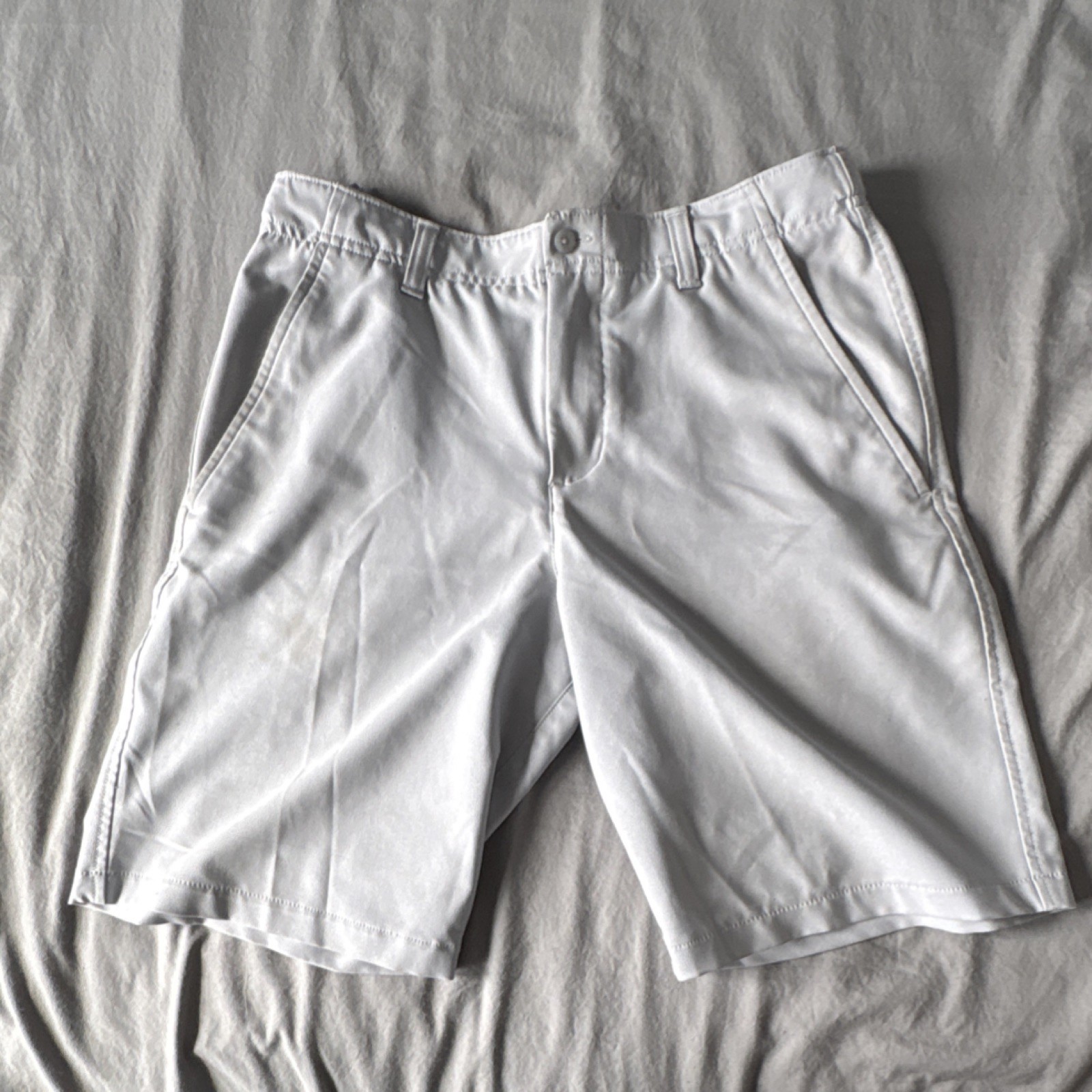 Shorts White Polyester Mesh Casual Breathable