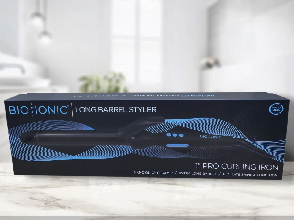 Bio Ionic Long Barrel Styler 1" Pro Lockenstab NanoIonic Keramik extra lang