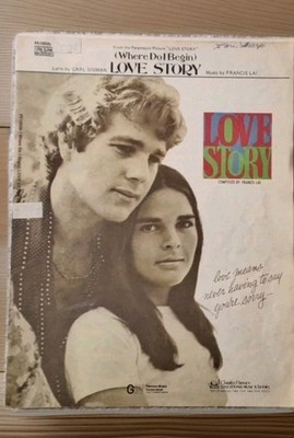 1971 - Where Do I Begin - Vintage Sheet Music From Paramount Pictures Love Story