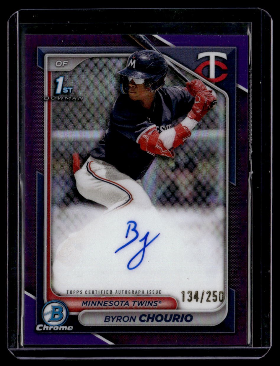 2024 Bowman #CPA-BCH Byron Chourio Chrome Prospect Purple Auto /250
