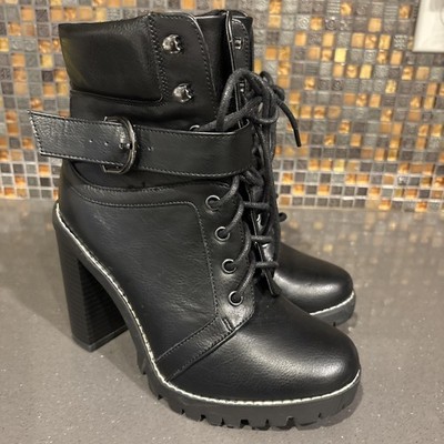 BCBGeneration Women's Size 6.5 Never Worn Padina Combat Black Boots
