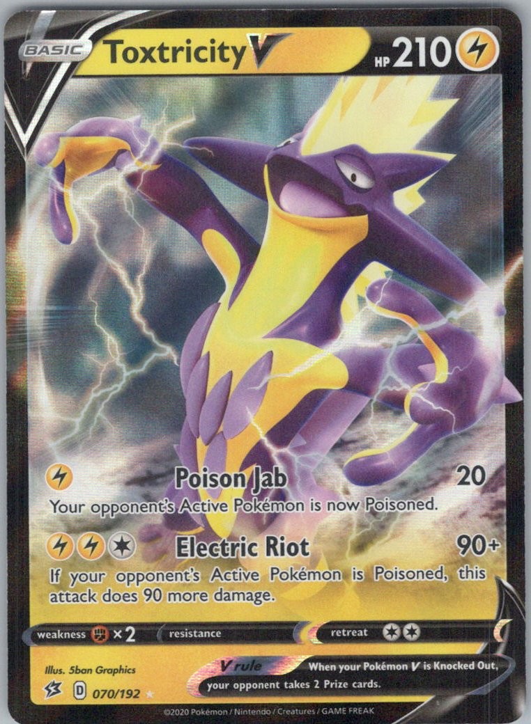 Toxtricity V #70/192 (Holo) (NM) SWSH02: Rebel Clash SWSH02 Pokemon