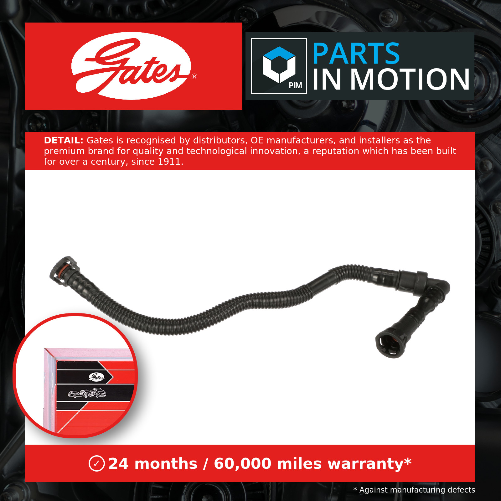 GATES EMH423 Hose, crankcase breather for BMW - Image 15