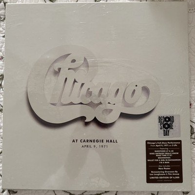 CHICAGO LIVE CARNEGIE HALL SEALED 3 LP BOX  RSD 4/9/71 COMPLETE SHOW  6000 Only