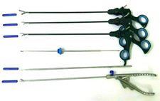 ADDLER 6PC LAPAROSCOPIC TRAINING 5MMX330MM ENDOSCOPY SURGICAL INSTRUMENTS SET