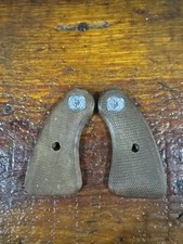 Vintage Colt Wood Grips For Detective Special. Fits D Frame Long Round Butt.