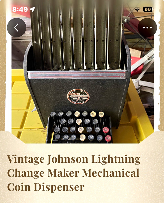 Johnjon Vintage Mechanical Coin Changer Change Maker Original