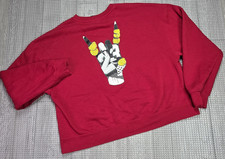 Nike Jordan Jumpman Women's Red Sweatshirt Loose Fit Air Jordan Boxy Crop Sz M