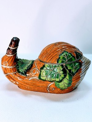 Vintage chinesische Cloisonne Kupfer Kürbis Kürbis Schmuckschatulle 6. Jahrestag