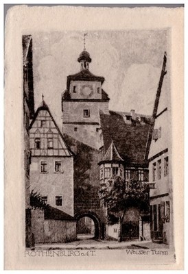 AK Rothenburg o.d.T. Weisser Turm NICHT GELAUFEN