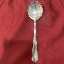Vintage 7” Soup Spoon Avon Silver Plated