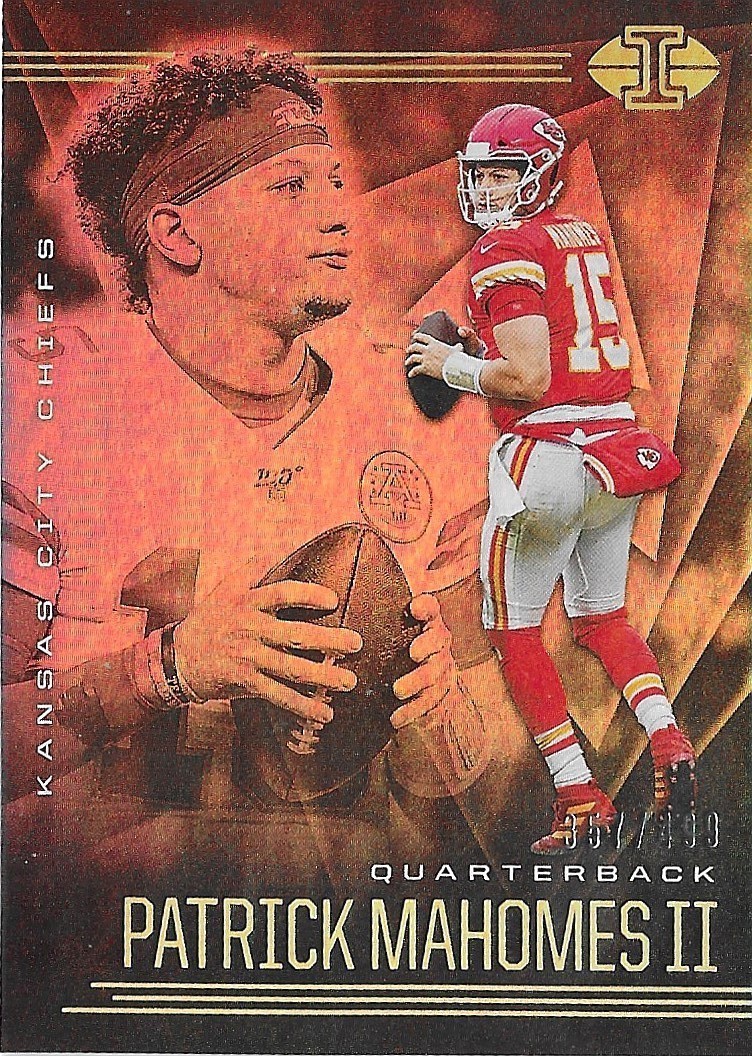 2020 Panini Illusions #2 Patrick Mahomes II Trophy Collection Bronze #/499