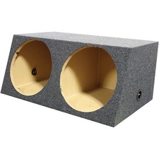 QPower 2 12" Heavy Duty Angled Woofer Box - 1" MDF Construciton