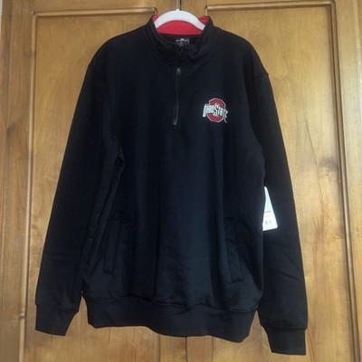 Men's Black Ohio State Buckeyes Tortugas Quarter-Zip Jacket Sz L NWT 