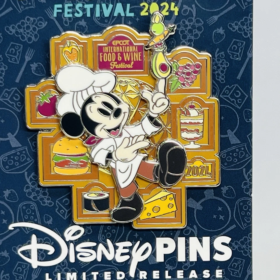 Prendedor LR Mickey Balancing Act Chef Festival Food & Wine Disney Epcot 2024 nuevo Foto 3 de 3