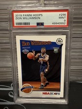 Panini 2019-20 NBA Hoops Tribute Zion Williamson RC #296 PSA 9 Pelicans