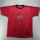 Vintage Y2k Orange County Choppers Shirt Mens XL Red Ringer NY Motorcyle Biker