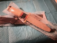 14" Hand Forged Bowie Knife With Leather Sheath