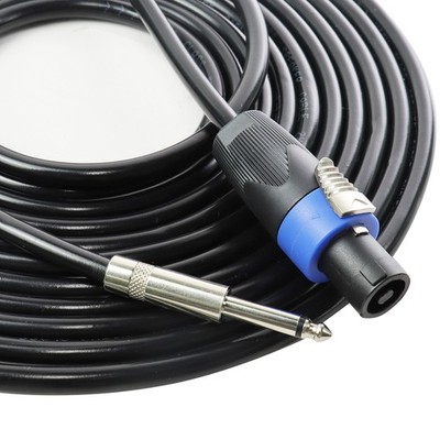 50 Feet Speakon to 1/4-INCH TS Speaker Cable For Pro DJ Audio System 6.35mm Jack