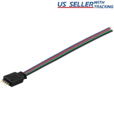 (10-pack) 15cm / 6-inch Bare Wire to 4-pin Male for RGB LED Strip Light