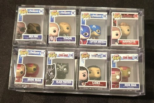 Bitty Pop Funko Lot Of 8 Minis 5 Avengers, 1 Thor & 2 Civil War