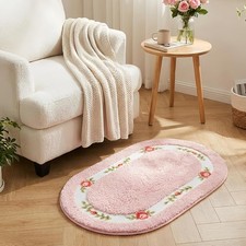 Bathroom Rugs Romantic Rose Flower Shaggy Area Rugs for Living Room Bedroom