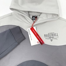 Baseball Lifestyle 101 Youth Large Wave Hoodie Cool Gray Colorblock NEW
