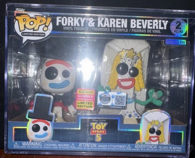 FORKY & KAREN BEVERLY 2 Pack Funko Pop TOY STORY 5 Disney PIXAR 1/3500 Pcs - Image 1 of 4