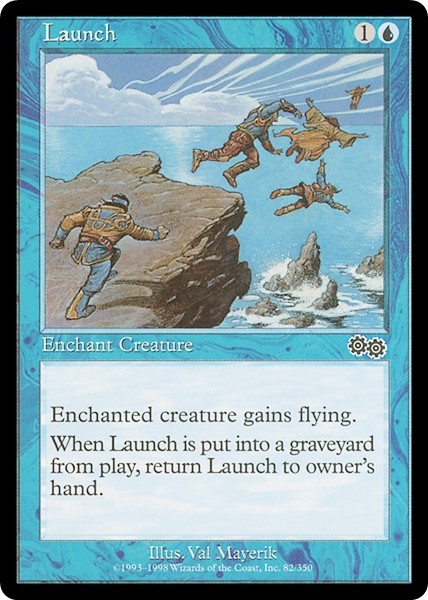 LAUNCH x4 mtg EX-NM Urza's Saga 4 Common