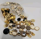 Vintage-now Costume Jewelry making. Lots button Read Description 1.5 pounds