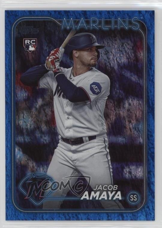 2024 Topps Series 1 Blue Holofoil 821/999 Jacob Amaya #144 1j90
