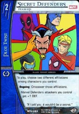 Secret Defenders, Team-Up - Marvel Team-Up - Vs System