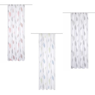 HOME BASICS Paolo Fertigschal Dekoschal Reihbandschal transparent bedruckt 