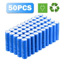 50 pcs Lithium Batteries 3.7V Li-ion Rechargeable Battery Torch Headlight Laser