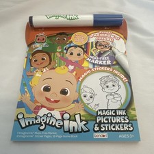 CoComelon Magic Ink Pictures & Stickers Mess Free Marker