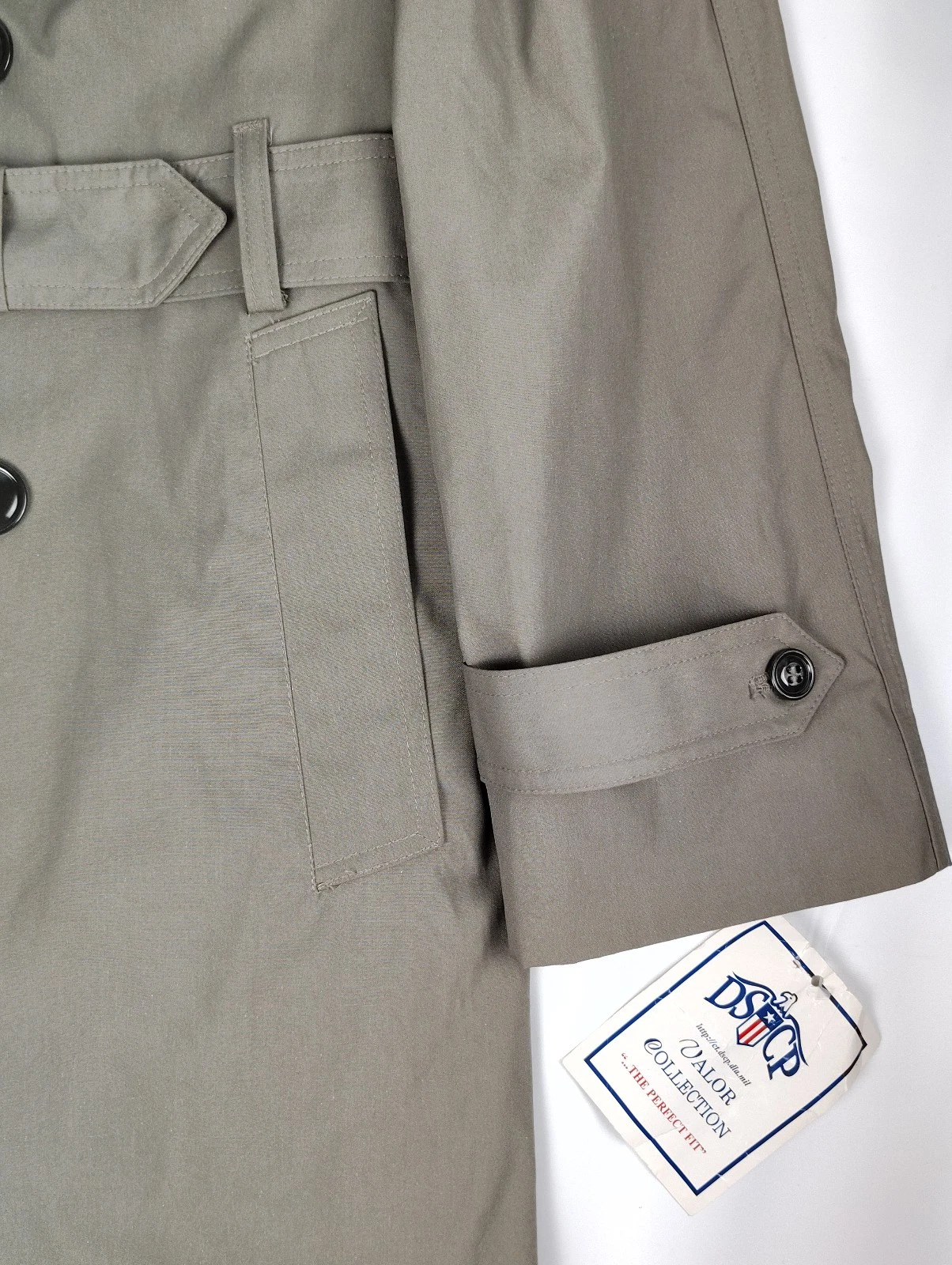 NWT DSCP Valor Collection All Weather Trench Coat Removable Quilt Liner Mens 40L - product detail image 9