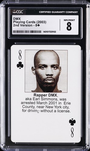 2003 PLAYING CARDS #8 SPADES DMX CGC 8